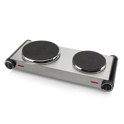 Tristar | Free standing table hob | KP-6248 | Number of burners/cooking zones 2 | Stainless Steel/Black | Electric - Image 3