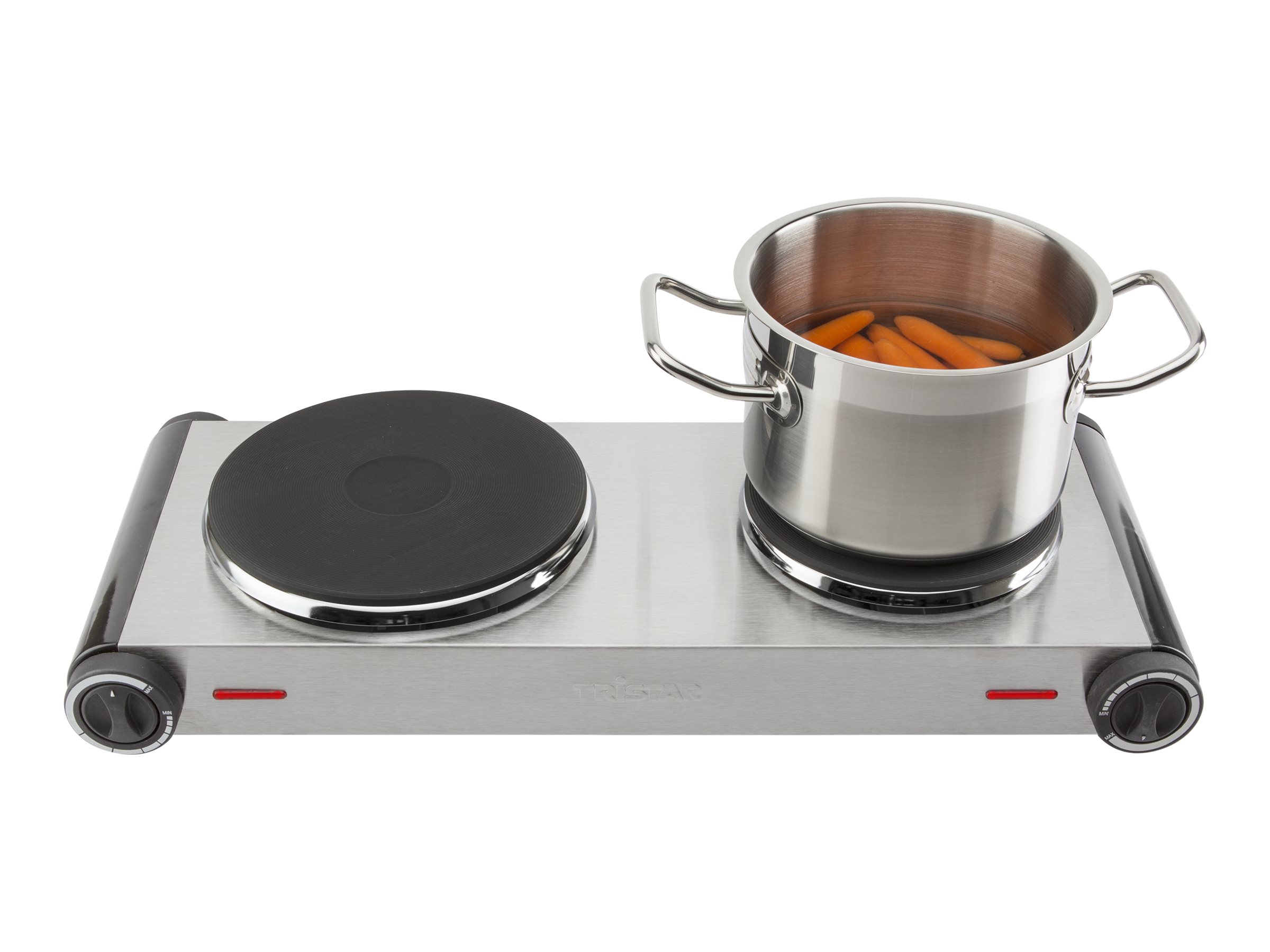 Tristar | Free standing table hob | KP-6248 | Number of burners/cooking zones 2 | Stainless Steel/Black | Electric - Image 4