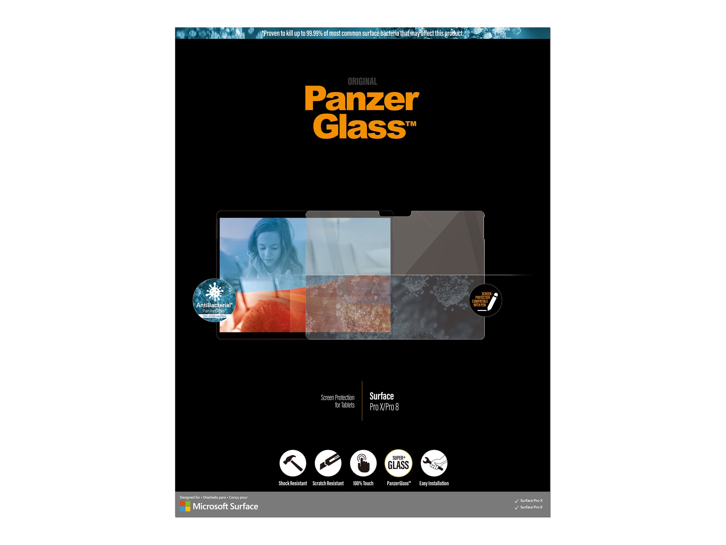 PanzerGlass | Screen Protector | Microsoft Surface Pro X/Pro 8 | Transparent - Image 9