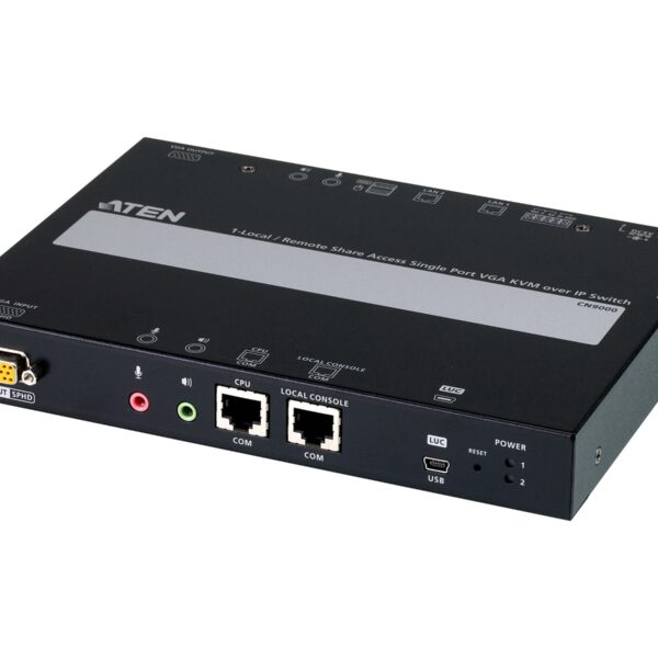 Aten | 1-Local/Remote Share Access Single Port VGA KVM over IP Switch | CN9000 | Warranty 24 month(s)
