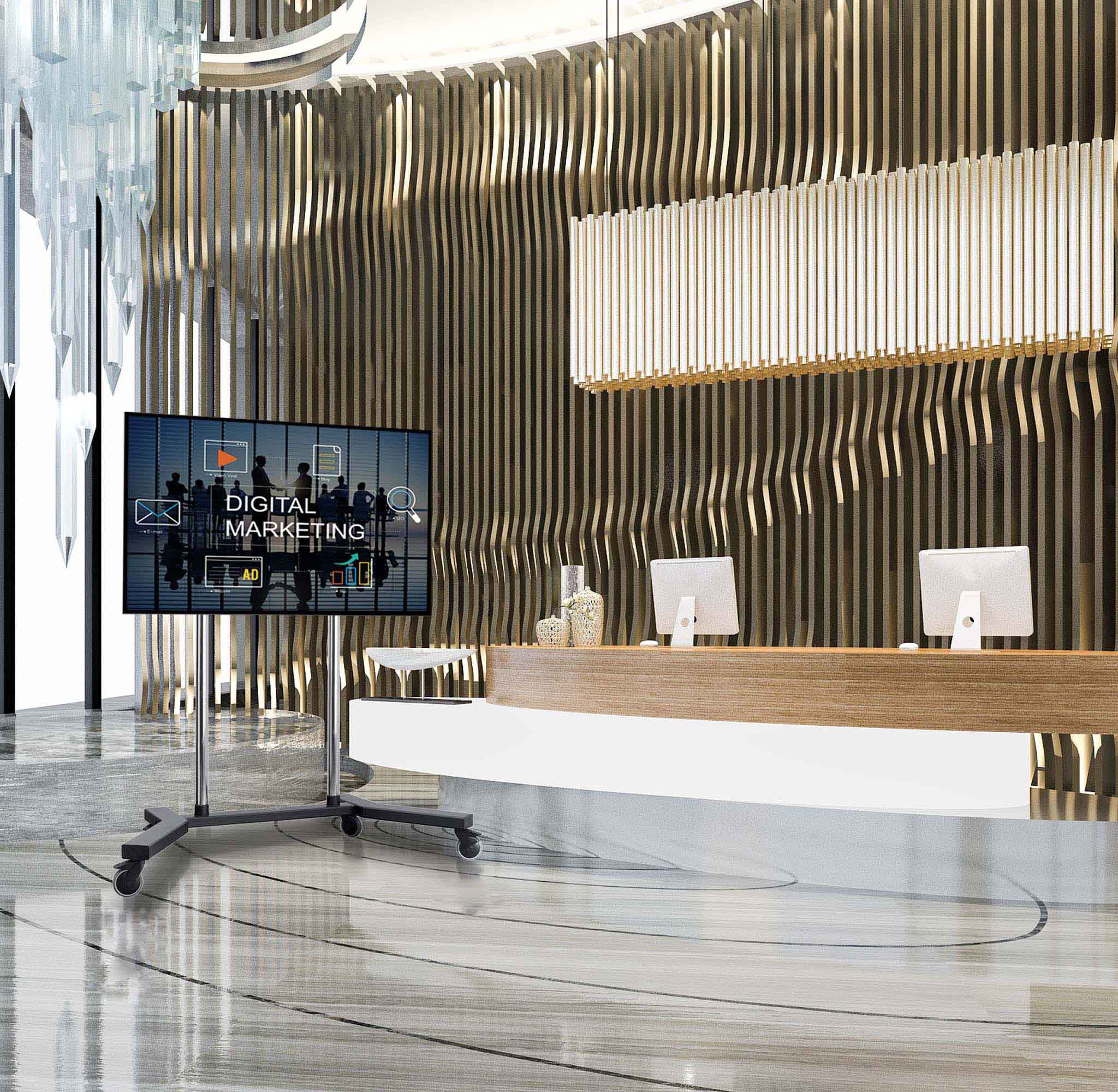 EDBAK | TR18 | Trolleys & Stands | 60-98 " | Maximum weight (capacity) 80 kg | Black - Image 6