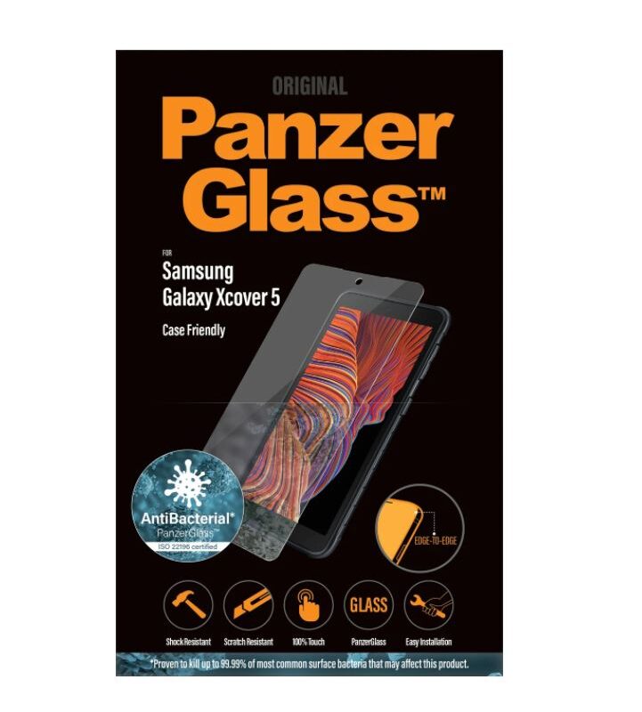 PanzerGlass | Samsung | Galaxy Xcover 5 | Hardened glass | Black | Antifingerprint screen protector - Image 5