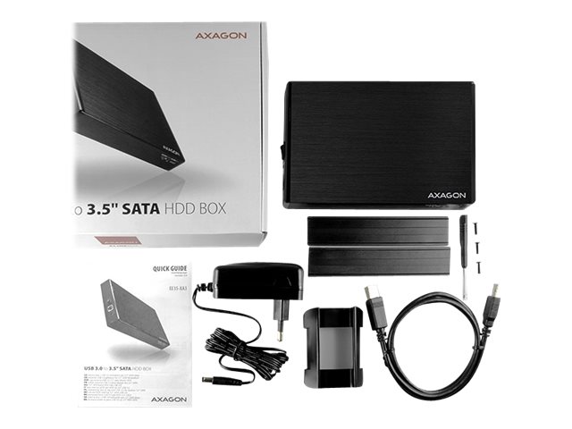 AXAGON | Compact aluminum USB 3.2 Gen 1 external box SATA intended for 3.5" HDD | EE35-XA3 - Image 5