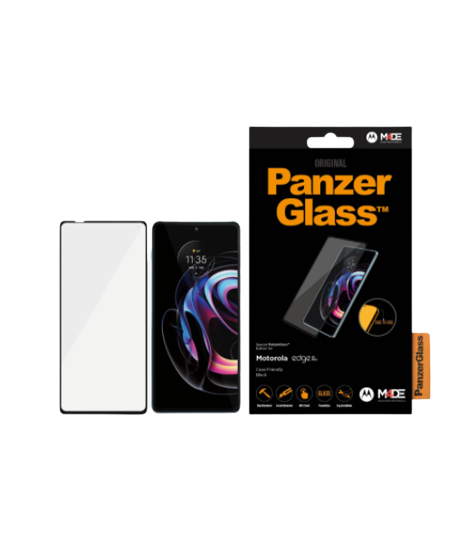 PanzerGlass | Screen protector | Motorola | Edge 20 Pro | Glass | Black | Full frame coverage; 100% touch preservation; Rounded edges | Case friendly - Image 5