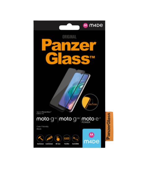 PanzerGlass | Screen protector | Motorola | Moto g10/g30/E7 Power | Glass | Black | Full frame coverage; 100% touch preservation; Rounded edges | Case friendly