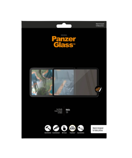 PanzerGlass | Screen protector | Nokia | T20 | Glass | Black | Full frame coverage; 100% touch preservation; Rounded edges | Case friendly