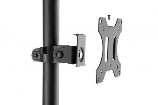 Digitus | Mobile workstation with individual height adjustment | DA-90374 | Monitor Mount, PC Holder | 17-32 " | Black - Image 3