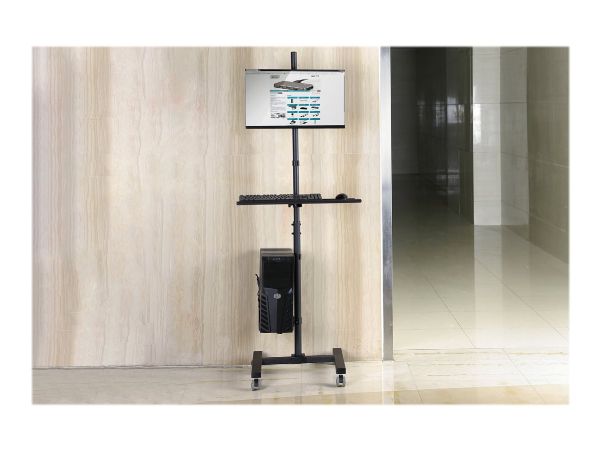 Digitus | Mobile workstation with individual height adjustment | DA-90374 | Monitor Mount, PC Holder | 17-32 " | Black - Image 22