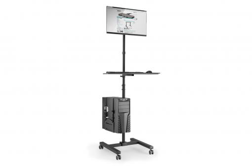 Digitus | Mobile workstation with individual height adjustment | DA-90374 | Monitor Mount, PC Holder | 17-32 " | Black - Image 23