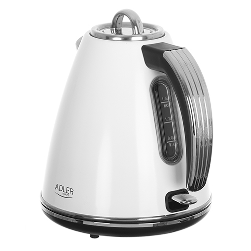 Adler | Kettle | AD 1343 | Electric | 2200 W | 1.5 L | Stainless steel | 360° rotational base | White - Image 4