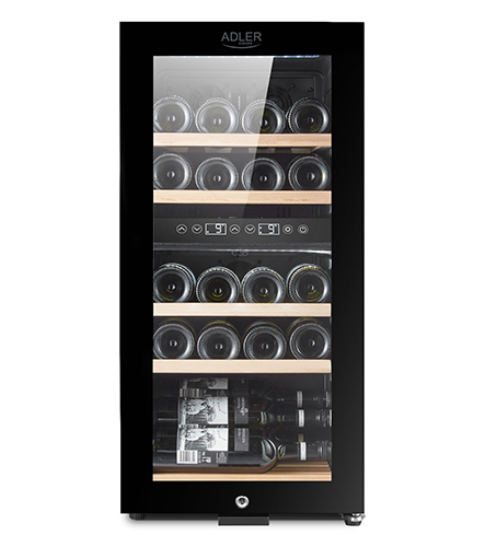 Adler | Wine Cooler | AD 8080 | Energy efficiency class G | Free standing | Bottles capacity 24 | Cooling type Compressor | Black - Image 3