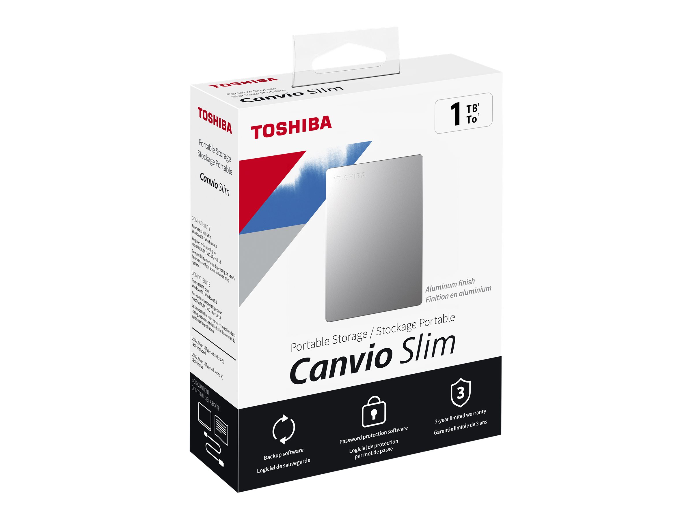 Canvio Slim | HDTD310ES3DA | 1000 GB | 2.5 " | USB 3.2 Gen1 | Silver - Image 9