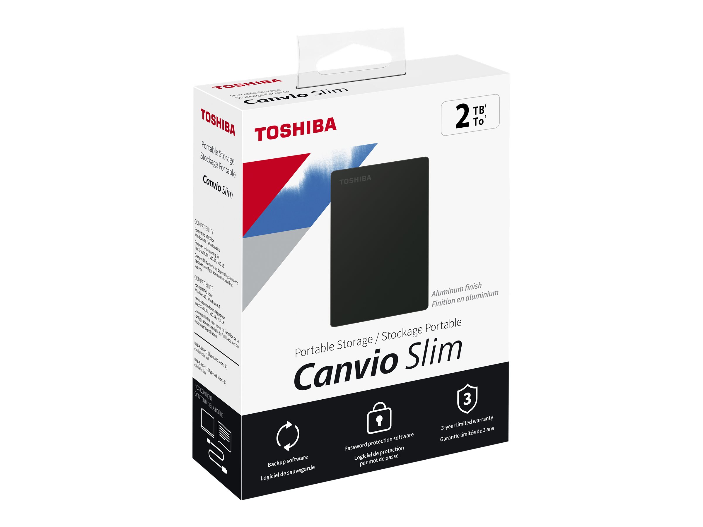 Canvio Slim | HDTD320EK3EA | 2000 GB | 2.5 " | USB 3.2 Gen1 | Black - Image 9
