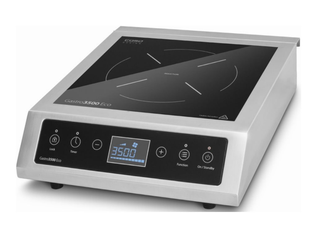 Caso | Hob | Gastro 3500 Eco | Number of burners/cooking zones 1 | Touch | Black/Stainless Steel | Induction - Image 2