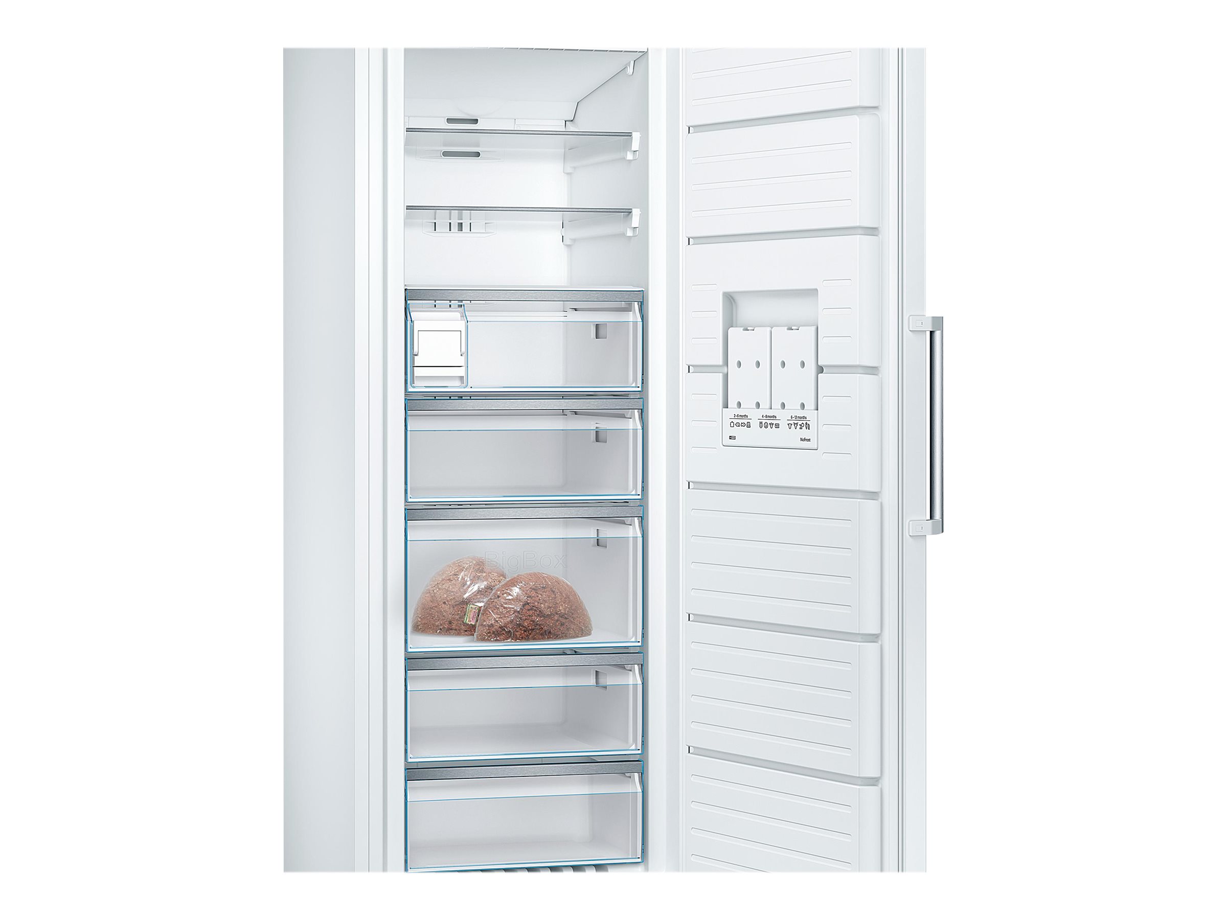 Bosch | Freezer | GSN58AWDP Serie 6 | Energy efficiency class D | Upright | Free standing | Height 191 cm | Total net capacity 366 L | No Frost system | White - Image 8