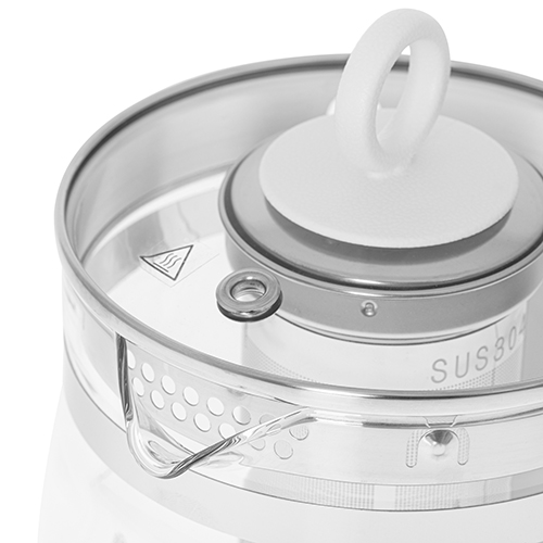Adler | Kettle | AD 1299 | Electric | 2200 W | 1.5 L | Glass/Stainless steel | 360° rotational base | White - Image 7