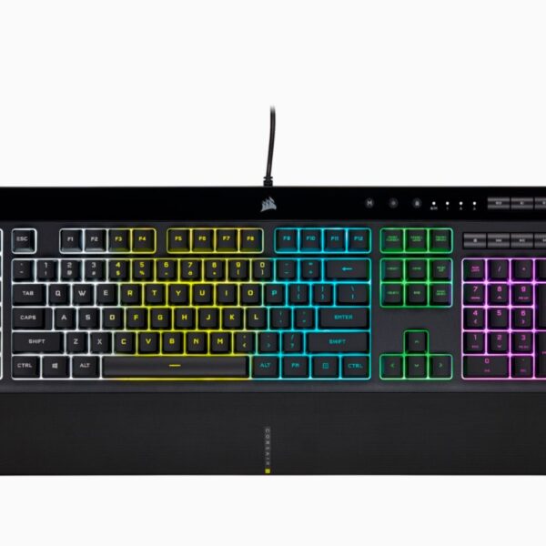 Corsair | Rubber Dome | Gaming Keyboard | K55 RGB PRO | Gaming keyboard | Wired | RGB LED light | US | Black