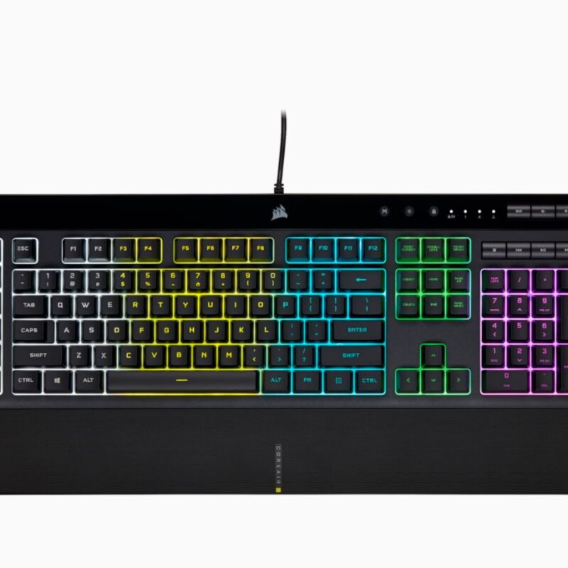 Corsair | Rubber Dome | Gaming Keyboard | K55 RGB PRO | Gaming keyboard | Wired | RGB LED light | US | Black