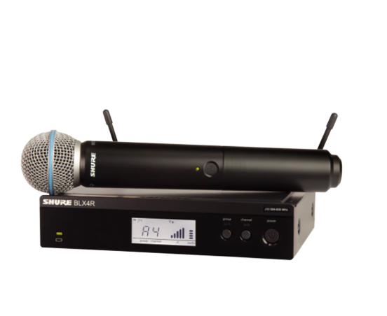 Shure | Yes | Wireless Vocal Rack-mount System with Beta 58A | BLX24RE/B58 | Black | Yes | Wireless connection