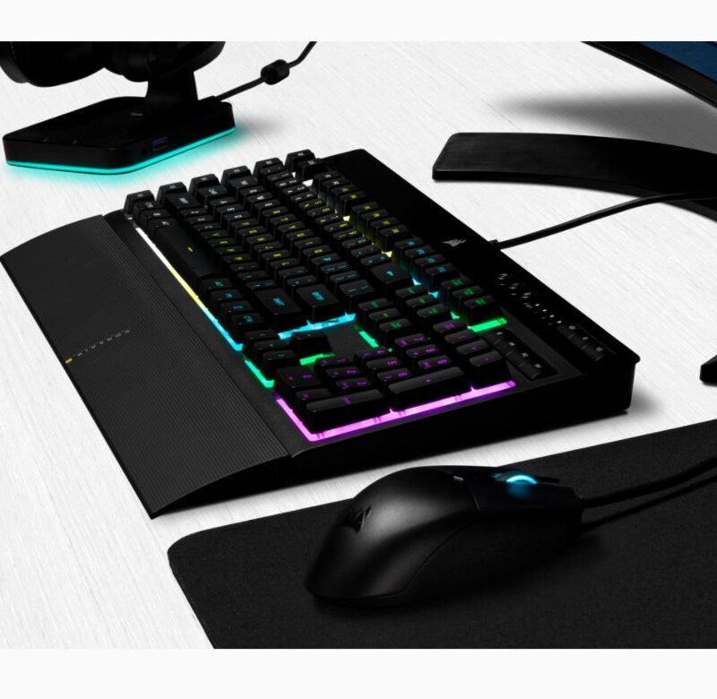 Corsair | Rubber Dome | Gaming Keyboard | K55 RGB PRO | Gaming keyboard | Wired | RGB LED light | US | Black - Image 4