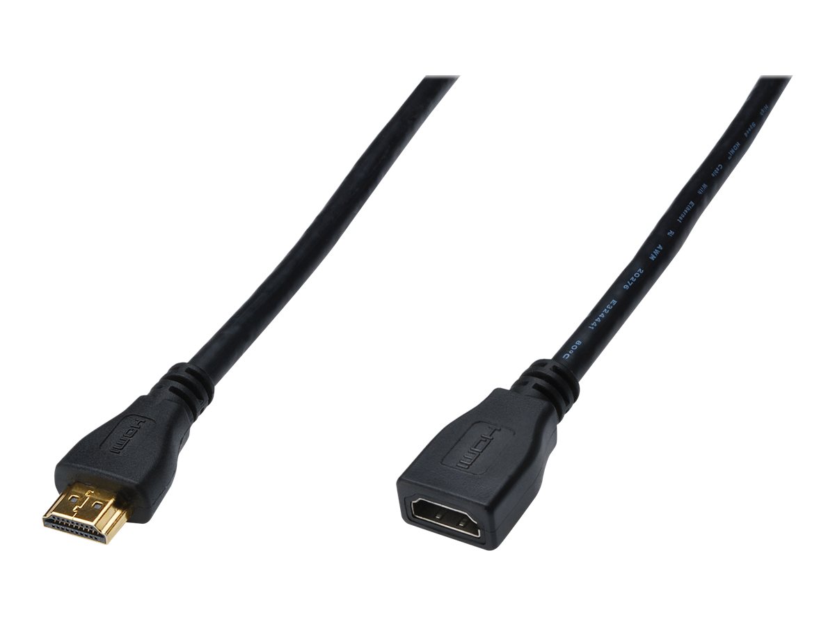 Digitus | HDMI High Speed extension cable | AK-330201-050-S | Type A M/F HDMI Female (type A) | HDMI Male (type A) - Image 2