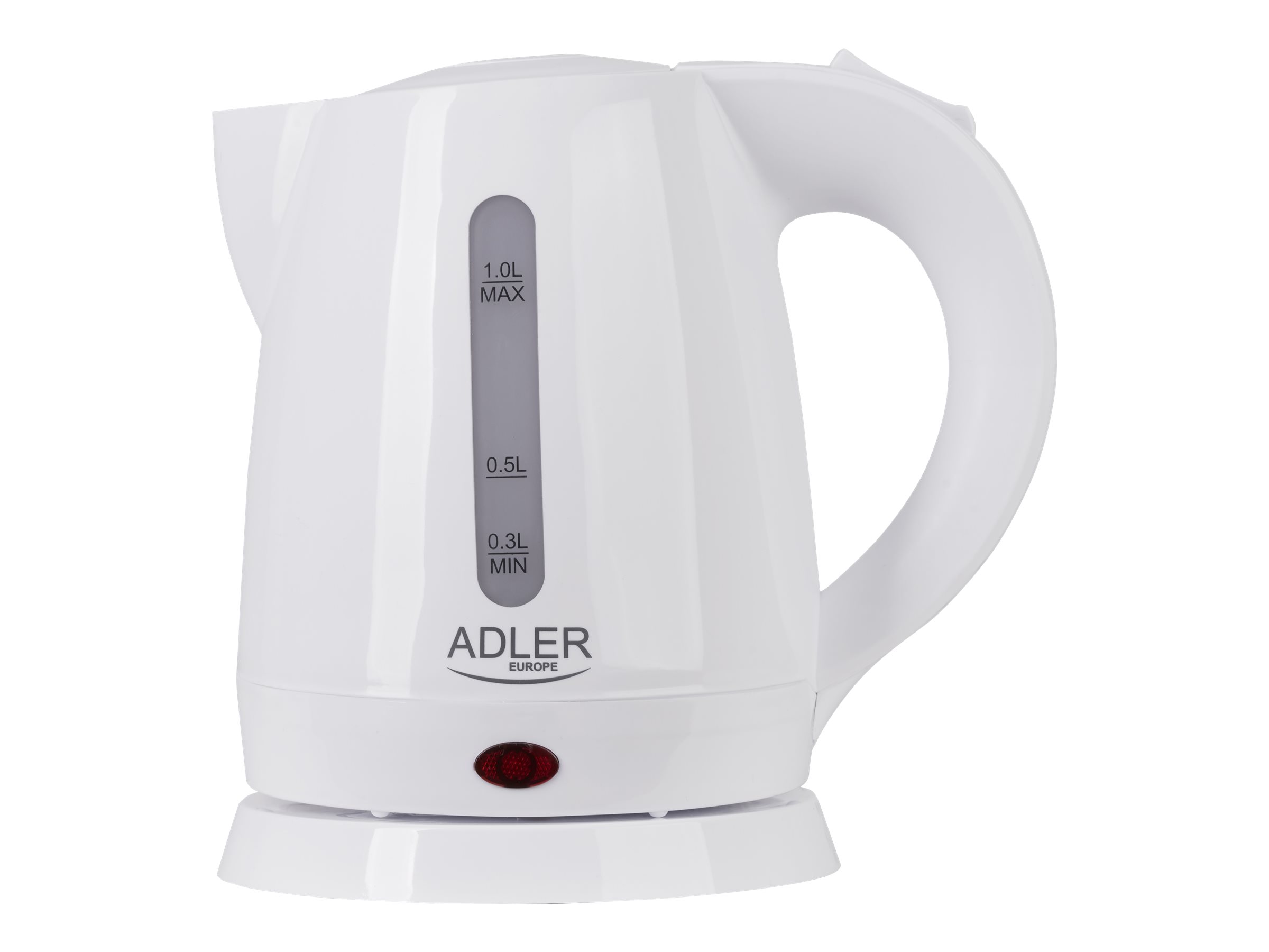 Adler | Kettle | AD 1272 | Electric | 1600 W | 1 L | Stainless steel/Polypropylene | 360° rotational base | White - Image 2