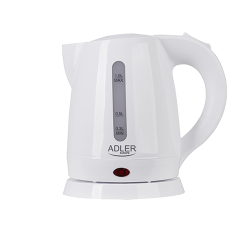 Adler | Kettle | AD 1272 | Electric | 1600 W | 1 L | Stainless steel/Polypropylene | 360° rotational base | White - Image 3