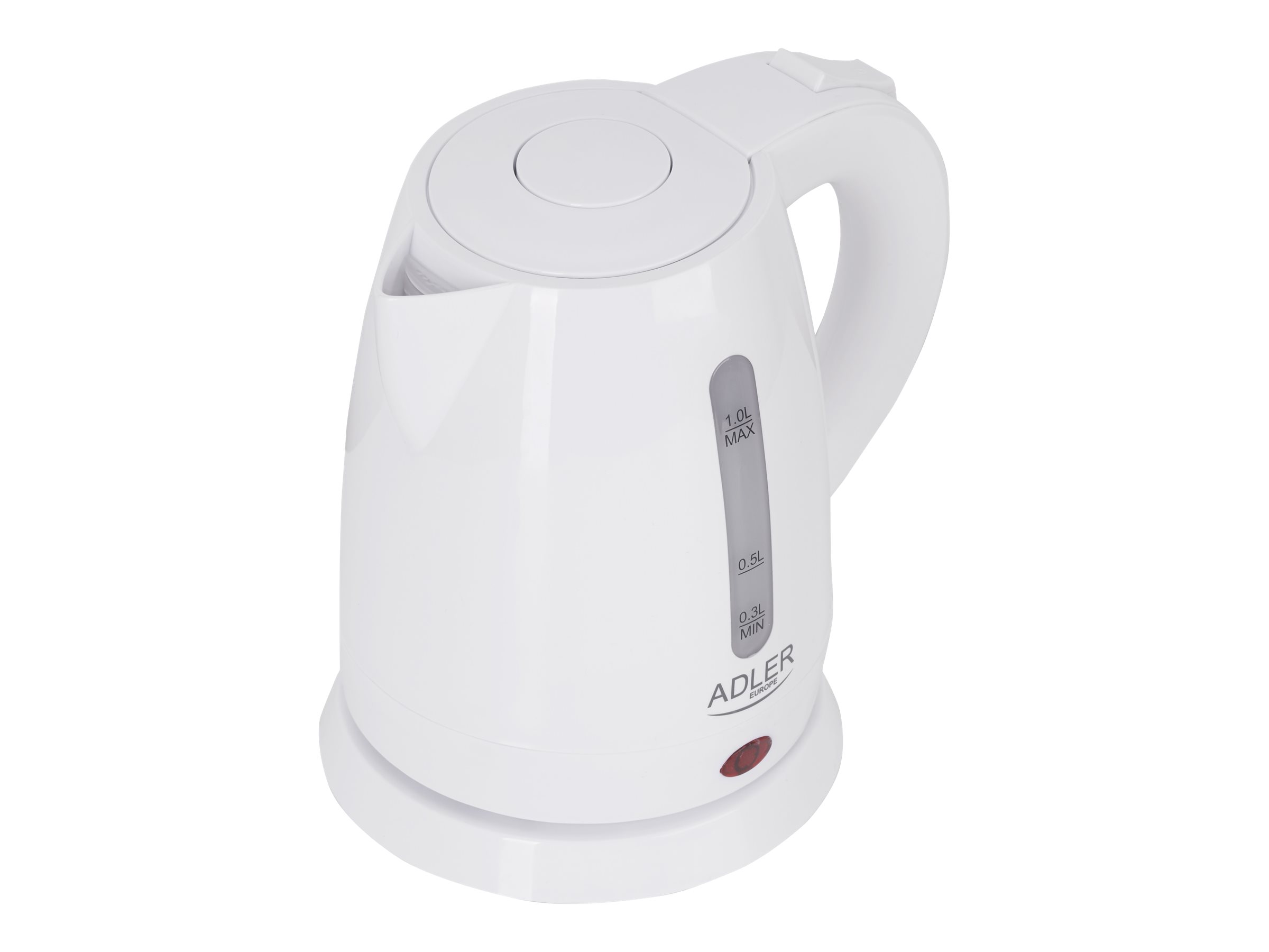 Adler | Kettle | AD 1272 | Electric | 1600 W | 1 L | Stainless steel/Polypropylene | 360° rotational base | White - Image 4