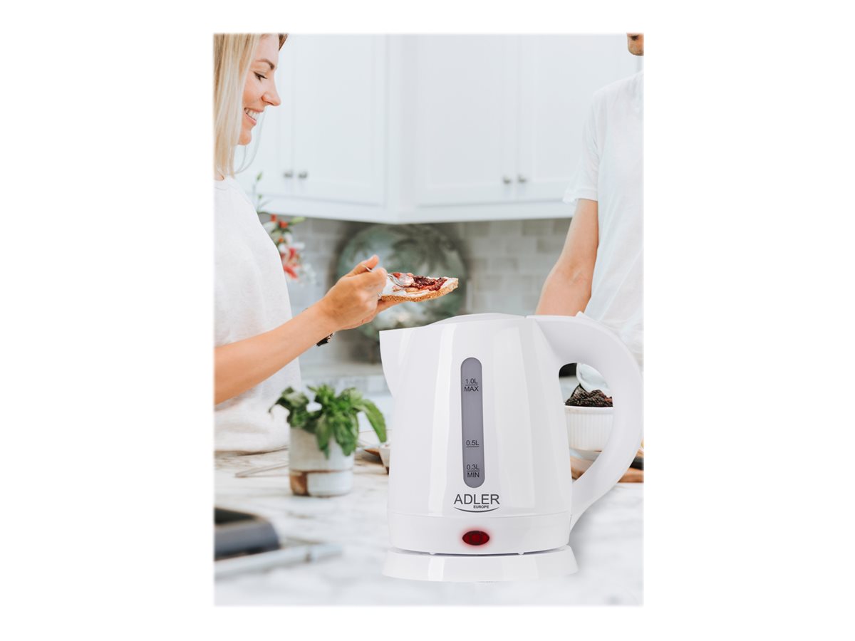 Adler | Kettle | AD 1272 | Electric | 1600 W | 1 L | Stainless steel/Polypropylene | 360° rotational base | White - Image 11