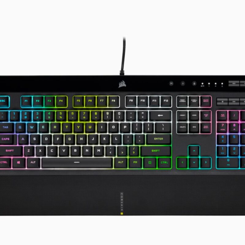 Corsair | Rubber Dome | Gaming Keyboard | K55 RGB PRO XT | Gaming keyboard | Wired | RGB LED light | US | Black