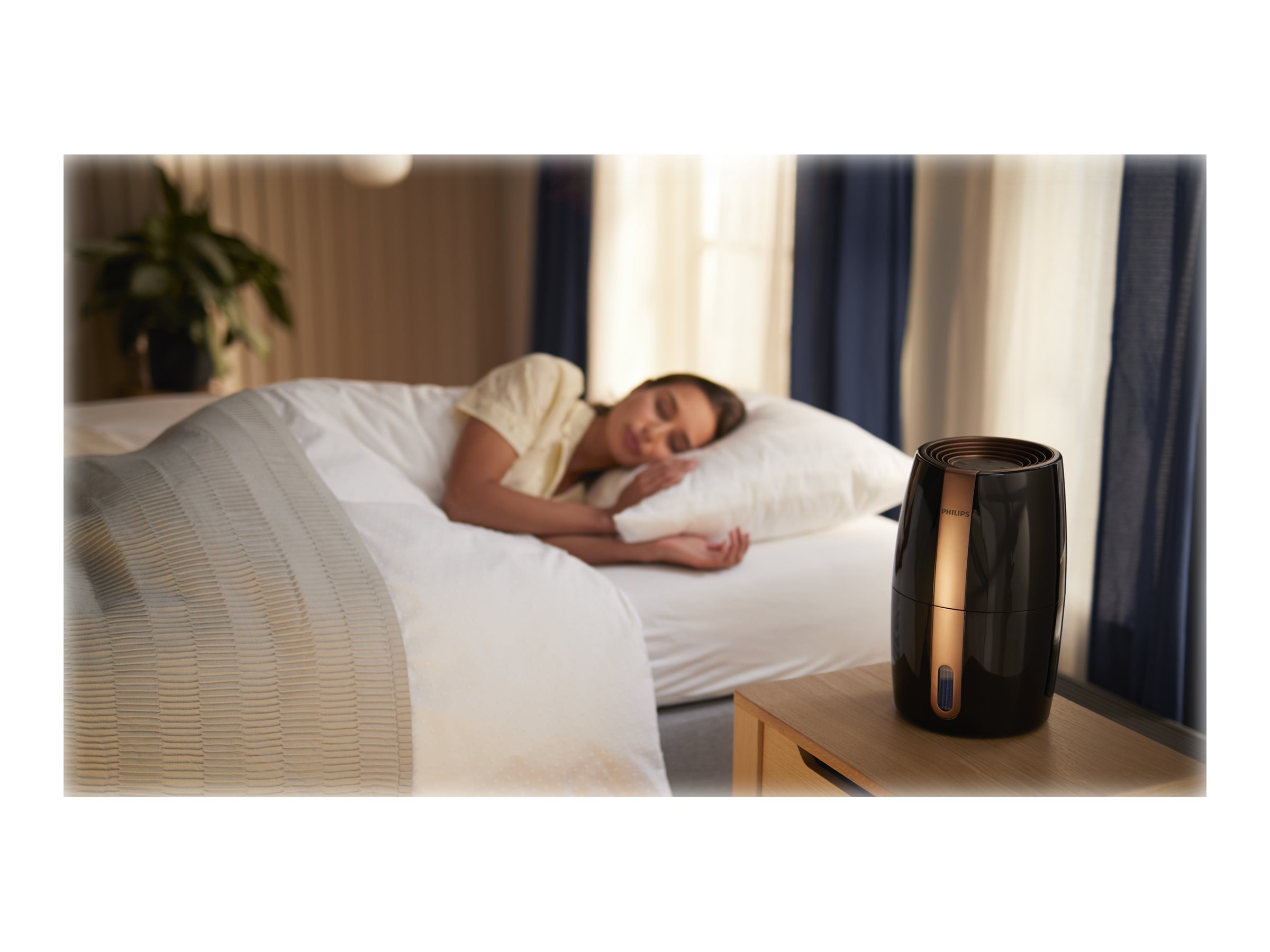 Philips | HU2718/10 | Humidifier | 17 W | Water tank capacity 2 L | Suitable for rooms up to 32 m² | NanoCloud technology | Humidification capacity 200 ml/hr | Black/Copper - Image 10