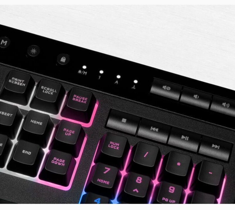 Corsair | Rubber Dome | Gaming Keyboard | K55 RGB PRO XT | Gaming keyboard | Wired | RGB LED light | US | Black - Image 5