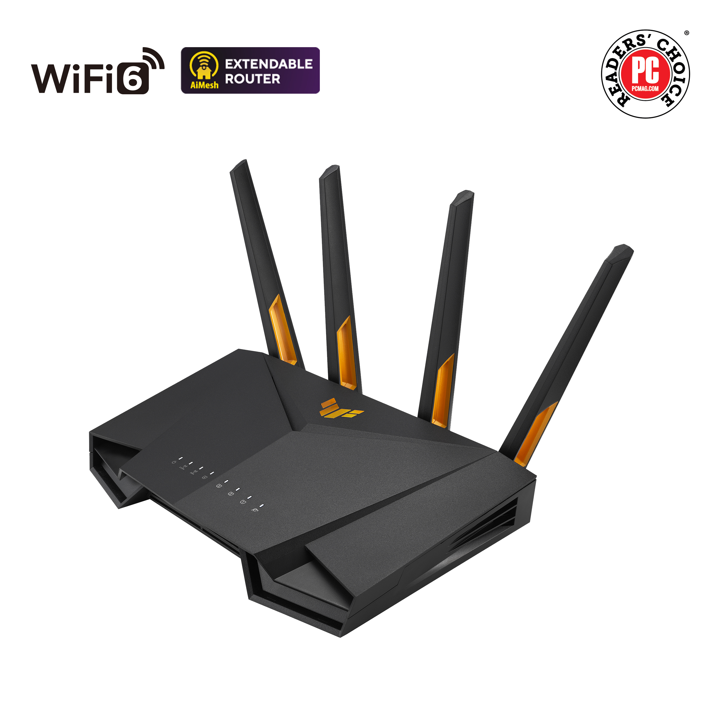 ASUS TUF-AX3000 V2 Dual Band WiFi 6 Gaming Router | Dual Band WiFi 6 Gaming Router | TUF-AX3000 V2 | 802.11ax | 2402+574 Mbit/s | 10/100/1000 Mbit/s | Ethernet LAN (RJ-45) ports 4 | Mesh Support Yes | MU-MiMO Yes | No mobile broadband | Antenna type 4xExternal | 1 x USB 3.2 Gen 1