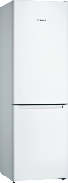 Bosch | Refrigerator | KGN36NWEA | Energy efficiency class E | Free standing | Combi | Height 186 cm | No Frost system | Fridge net capacity 216 L | Freezer net capacity 89 L | 42 dB | White