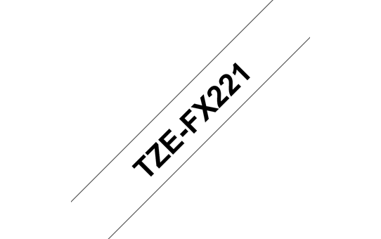Brother | TZe-FX221 Flexible ID Laminated Tape | Black on White | TZe | 8 m | 0.9 cm