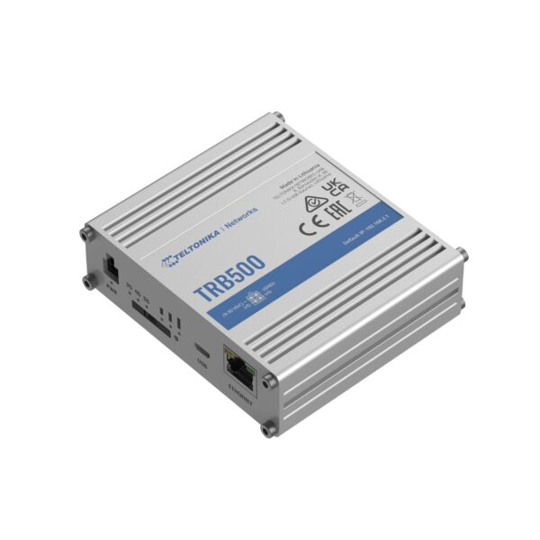 Teltonika | Industrial 5G Gateway | TRB500 | No Wi-Fi | 10/100/1000 Mbps Mbit/s | Ethernet LAN (RJ-45) ports 1 | Mesh Support No | MU-MiMO Yes | Antenna type SMA for Mobile