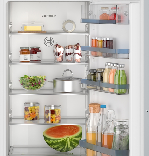 Bosch | Refrigerator | KIR41VFE0 | Energy efficiency class E | Built-in | Larder | Height 122.1 cm | Fridge net capacity 204 L | Display | 35 dB | White - Image 4