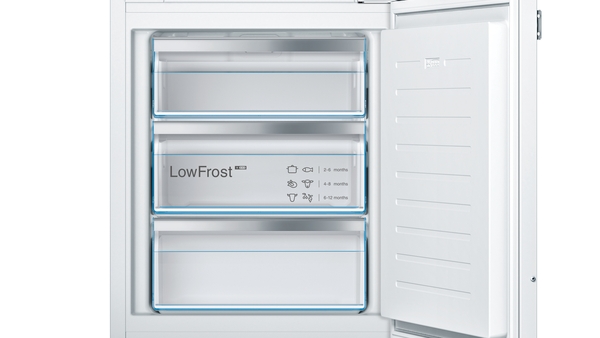 Bosch | Freezer | GIV11AFE0 | Energy efficiency class E | Upright | Built-in | Height 71.2 cm | Total net capacity 72 L | White