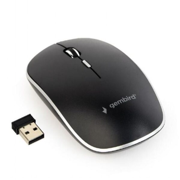 Gembird | Silent Wireless Optical Mouse | MUSW-4BS-01 | Optical mouse | USB | Black