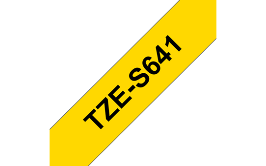 Brother | TZe-S641 Strong Adhesive Laminated Tape | Black on Yellow | TZe | 8 m | 1.8 cm