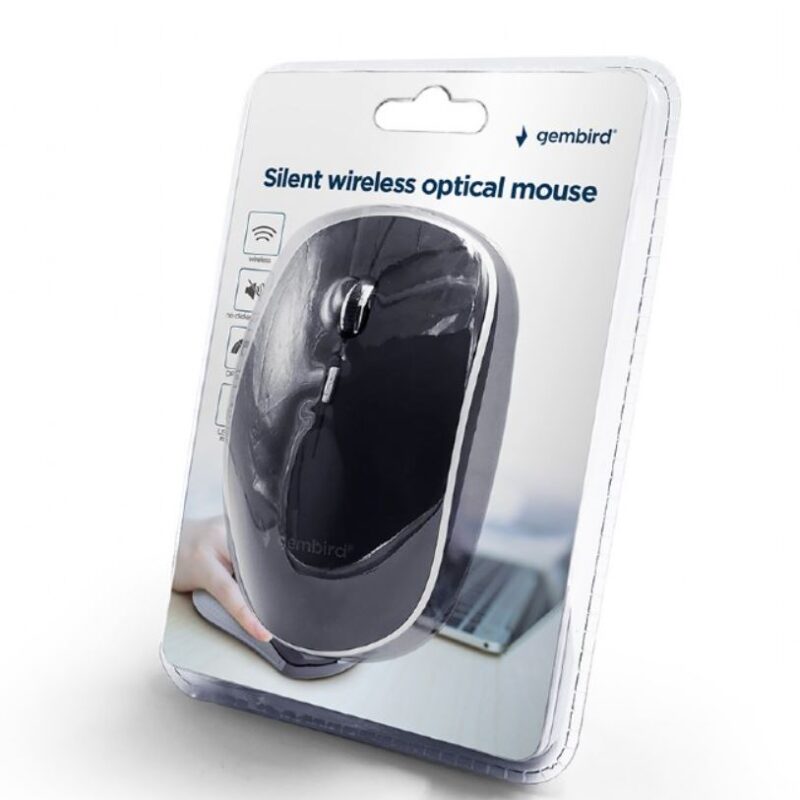Gembird | Silent Wireless Optical Mouse | MUSW-4BS-01 | Optical mouse | USB | Black - Image 4