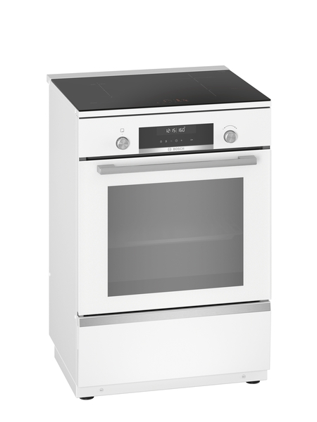 Bosch | Cooker | HLS79W321U Series 6 | Hob type Induction | Oven type Electric | White | Width 60 cm | Grilling | LCD | Depth 60 cm | 63 L