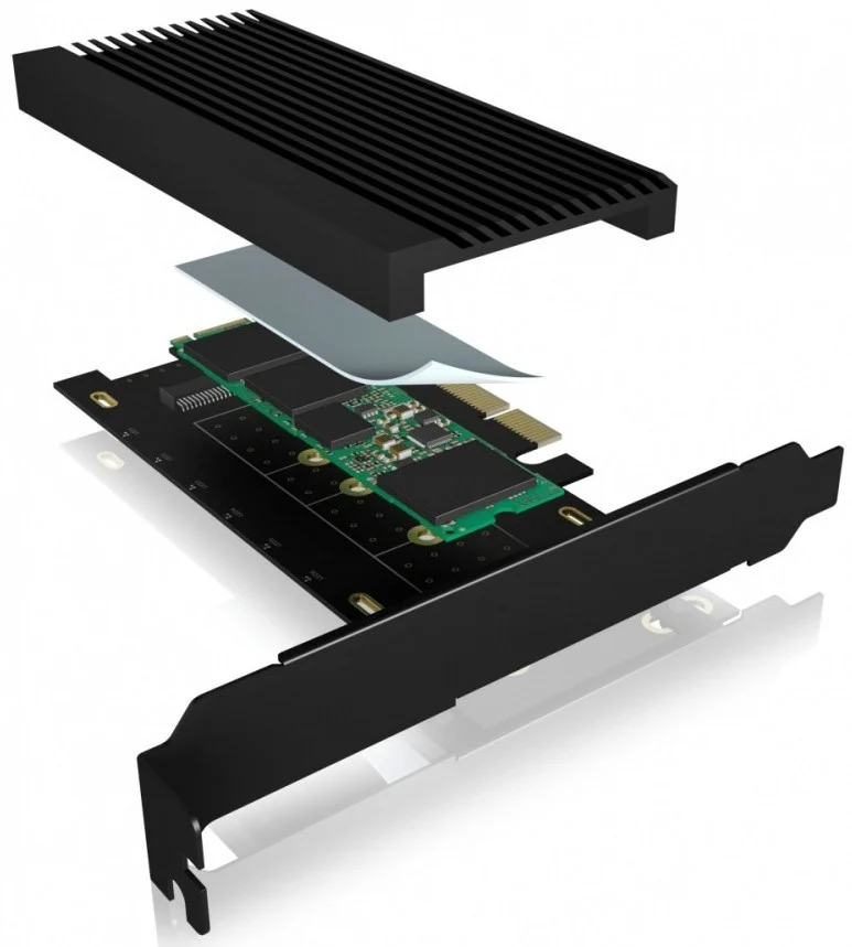 Raidsonic | Converter for 1x HDD/SSD for PCIe x4 slot | IB-PCI208-HS | Black - Image 3