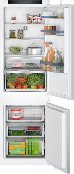 Bosch | Refrigerator | KIN86VSE0 Series 4 | Energy efficiency class E | Built-in | Combi | Height 177.5 cm | No Frost system | Fridge net capacity 184 L | Freezer net capacity 76 L | 35 dB | White