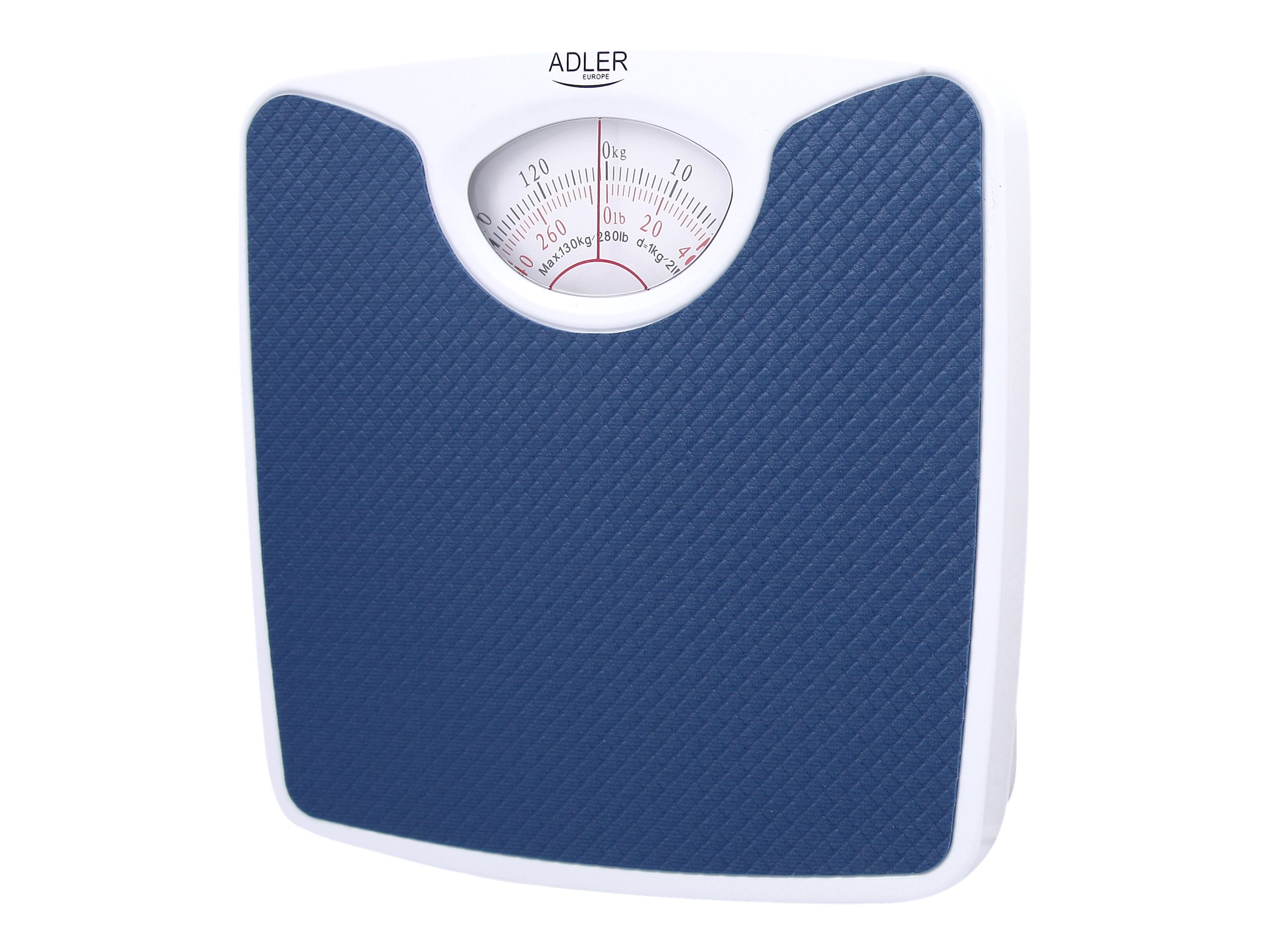 Adler | Mechanical bathroom scale | AD 8151b | Maximum weight (capacity) 130 kg | Accuracy 1000 g | Blue/White - Image 2