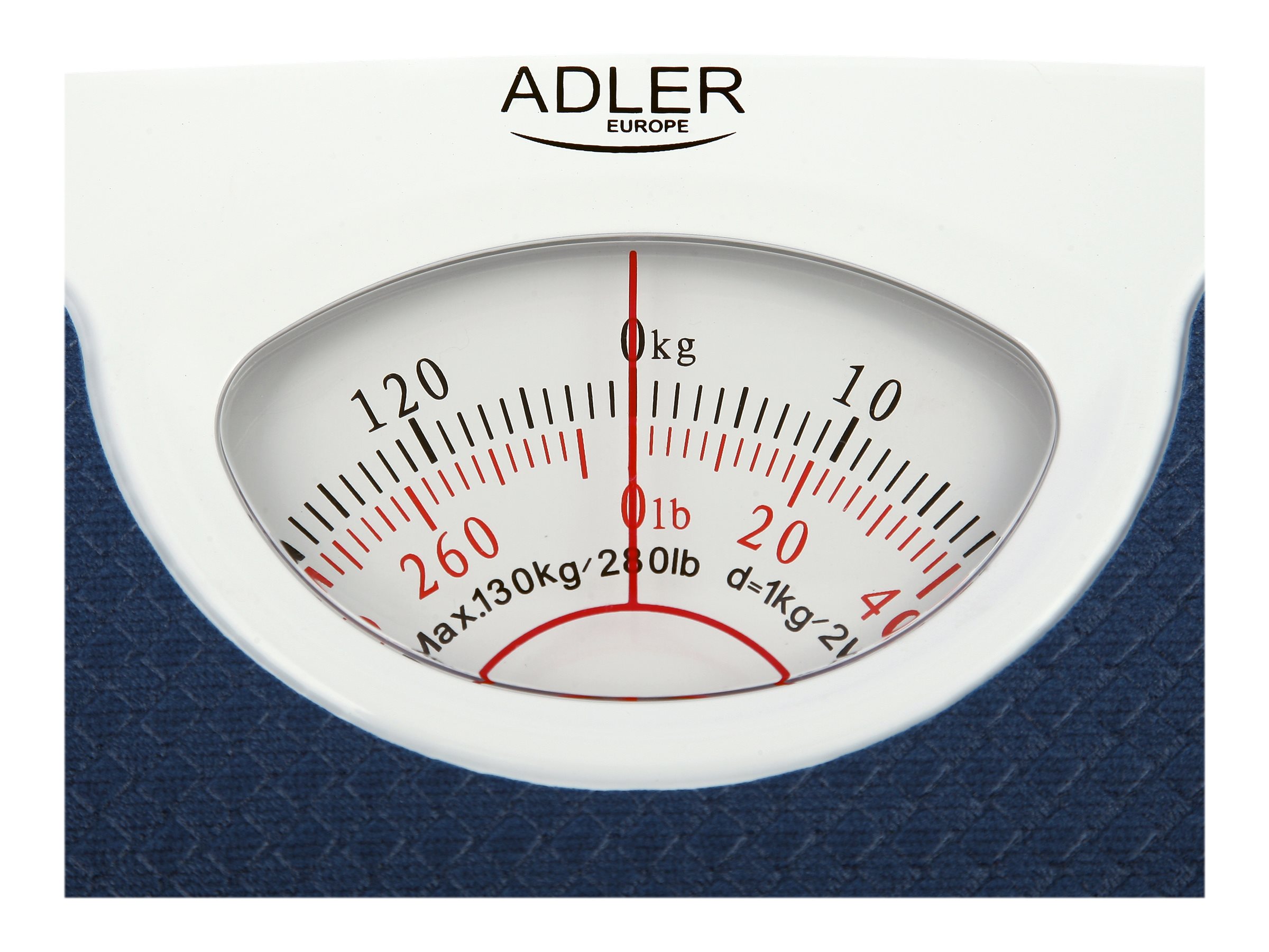 Adler | Mechanical bathroom scale | AD 8151b | Maximum weight (capacity) 130 kg | Accuracy 1000 g | Blue/White - Image 6