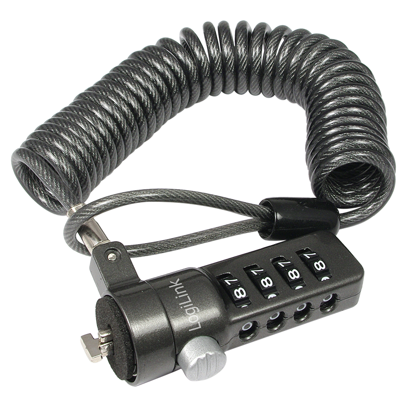 Logilink NBS004, Notebook Coil Cable Lock, black