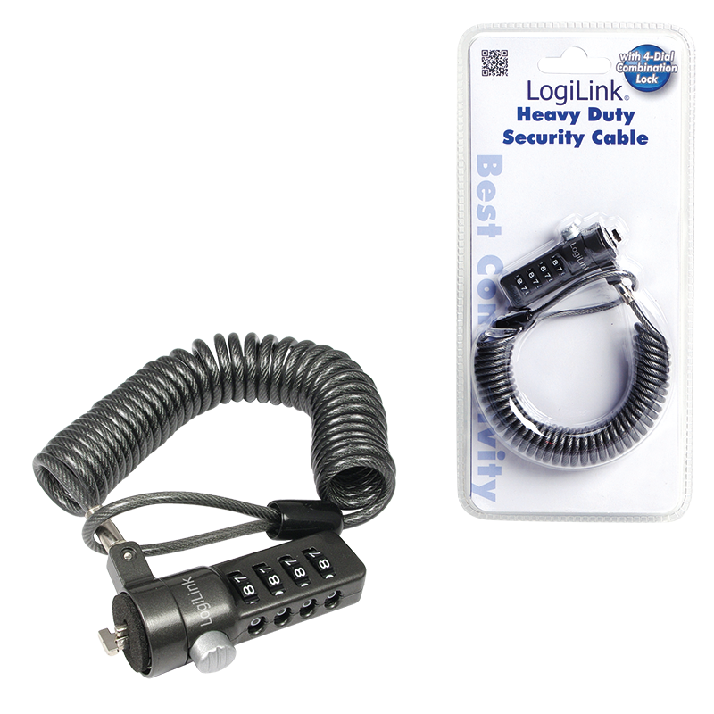 Logilink NBS004, Notebook Coil Cable Lock, black - Image 3