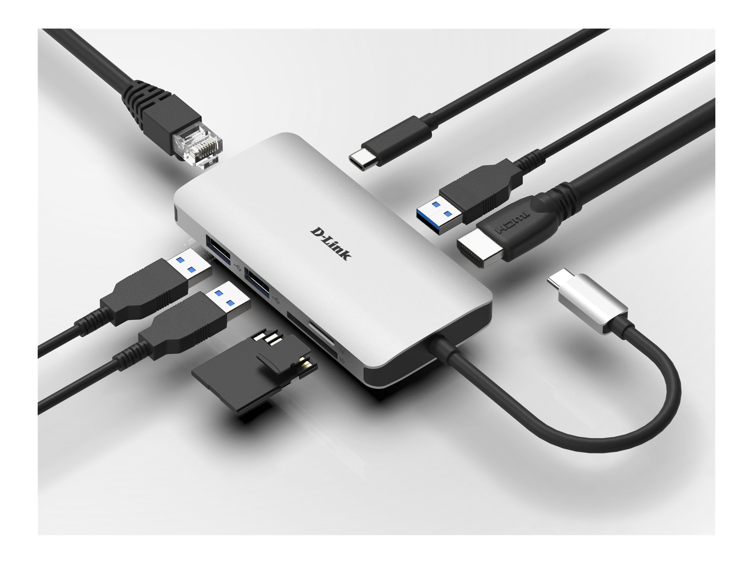 D-Link | 8-in-1 USB-C Hub with HDMI/Ethernet/Card Reader/Power Delivery | DUB-M810 | USB hub | USB Type-C - Image 12