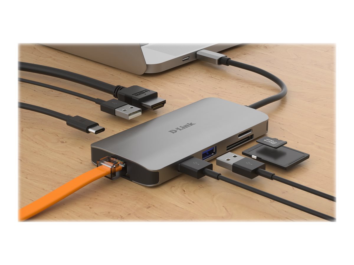 D-Link | 8-in-1 USB-C Hub with HDMI/Ethernet/Card Reader/Power Delivery | DUB-M810 | USB hub | USB Type-C - Image 15